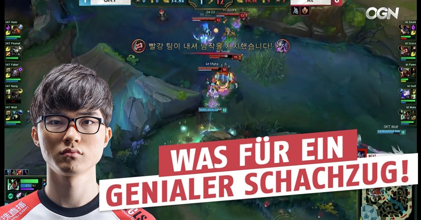 League of Legends: Faker trumpft beim Duell gegen KT Rolster groß auf