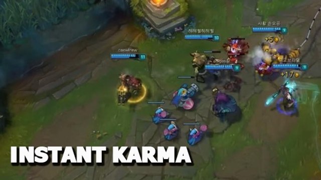 League of Legends : quand un joueur de Blitzcrank est victime d'un retour de karma instantané