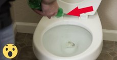 Ein Heimwerker gießt Spülmittel in seine Toilette. Das Ergebnis ist erstaunlich!