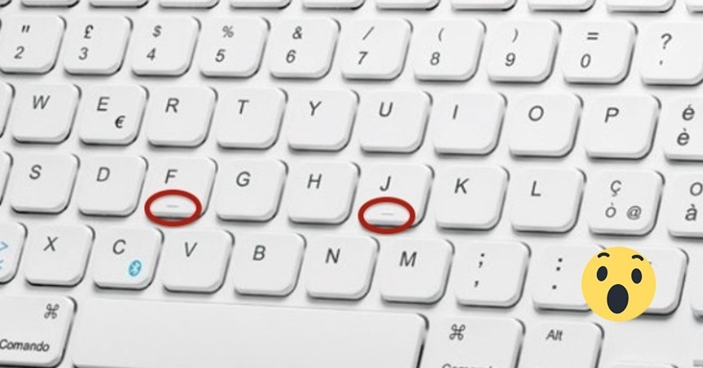 Taste F und Taste J auf der Tastatur: Dafür sind die Unebenheiten gut