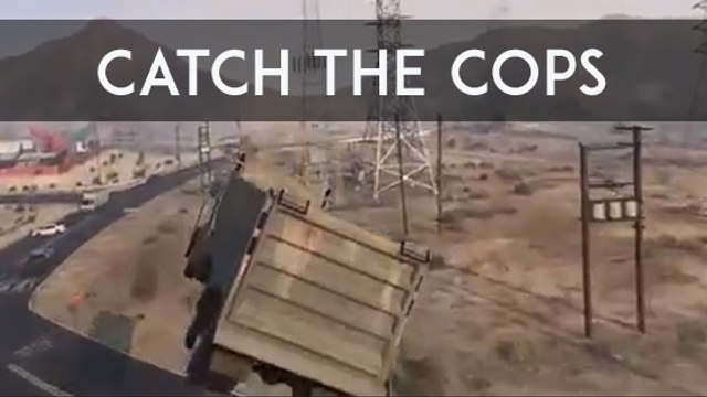 GTA 5 : il réalise une superbe cascade avec un camion et une voiture de police !