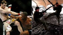 UFC-Kämpfer nehmen die Herausforderung der Marines im Vollkontakt an