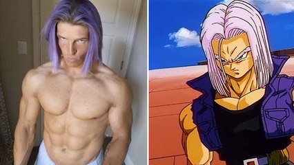 Dieser Fitnesstrainer tut alles, um wie Trunks aus Dragonball Z auszusehen! Sein Workout haut so richtig rein!