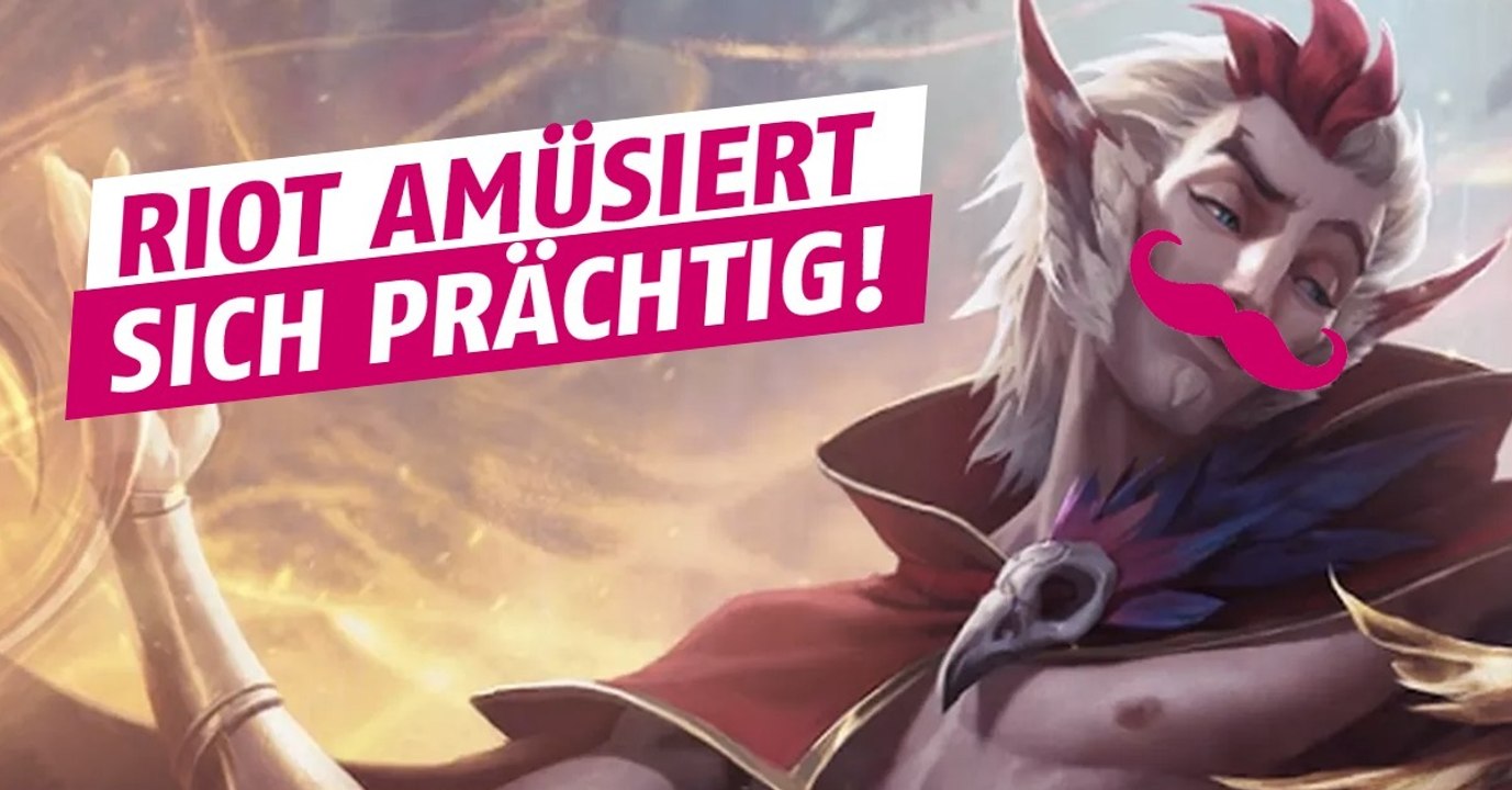 League of legends: während seiner erschaffung hatte rakan einen rosa braum-schnurrbart auf dem rücken