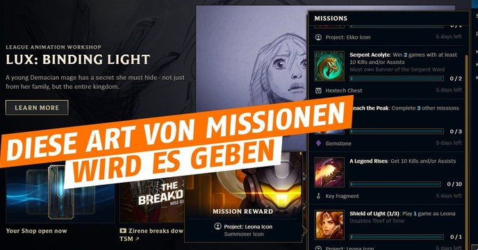 League of Legends: Diese Art von Missionen kommen mit dem nächsten Patch