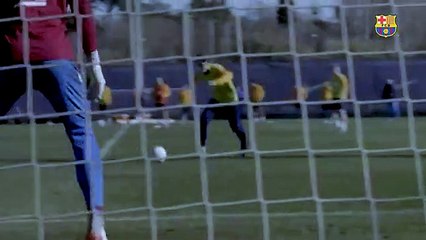 Ga️vi afina la puntería antes del Barça-Atlético