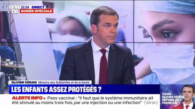 Olivier Véran: Il y a trois à cinq fois plus de risques de mort fœtale in-utero lorsqu'on est une femme enceinte non-vaccinée