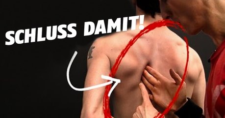 DAS kannst du gegen Schmerzen an den Schulterblättern tun, die dich am Training hindern!