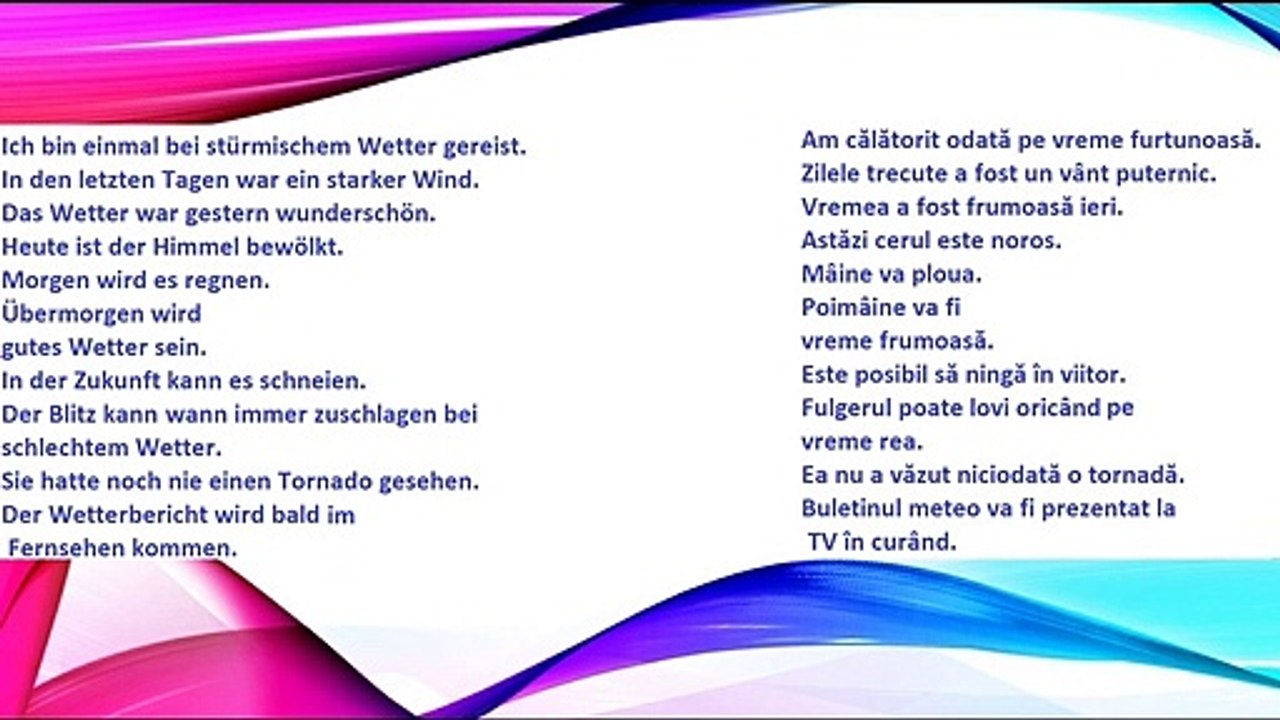 Timpul in limba germana