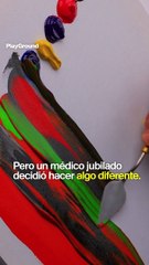 Artista recrea una pintura del siglo XIX con arena de playa