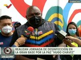 Movimiento por la Paz y la Vida realizó jornada de desinfección en base por la paz en Quinta Crespo
