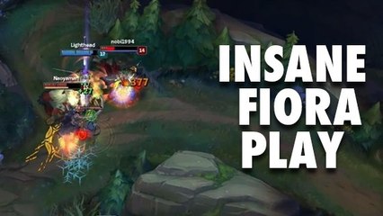 League of Legends : Fiora évite tous les contrôles de foule adverses et carry en 1v5