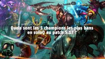 League of Legends : Quels sont les 3 champions les plus bans en soloQ au patch 5.17 ?