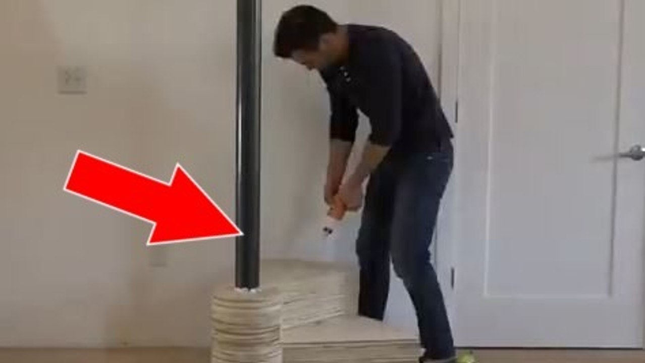 Cet homme réalise un escalier hors du commun !