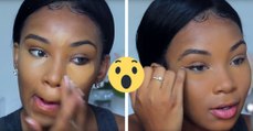 Une Youtubeuse se maquille tout le visage sans utiliser de pinceaux