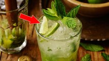 Méfiez-vous des cocktails ou breuvages qui sont accompagnés d'une rondelle de citron