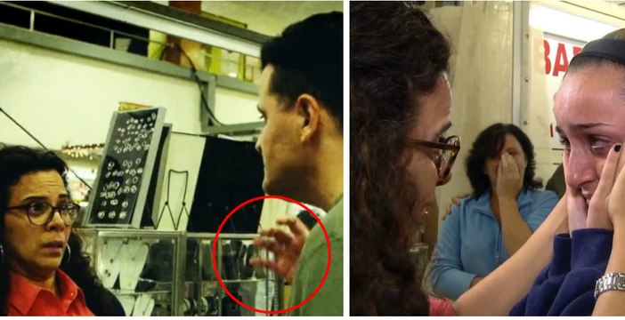 Une jeune fille fond en larmes après avoir porté secours à une femme victime de violences conjugales