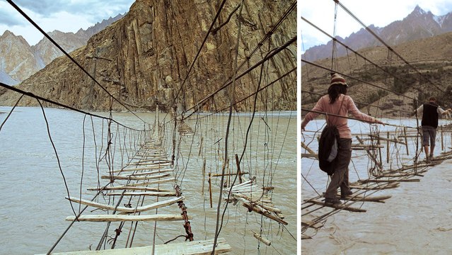 Pont Hussaini (Pakistan) : le pont suspendu le plus dangereux du monde