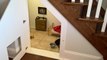 Cette femme réalise une vraie chambre pour son chien sous son escalier !