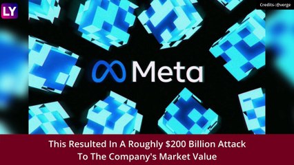 Facebook Parent Company Meta Stock Prices Crash, $200 Billion Wiped Off After Report On User Growth