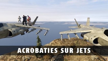 GTA 5 : des cascadeurs font une démonstration de leur talent sur des jets en vol