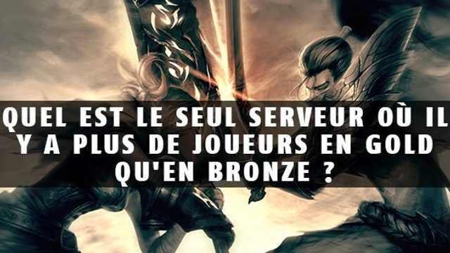 League of Legends : quel est le seul serveur où il y a plus de joueurs en Gold qu'en Bronze ?