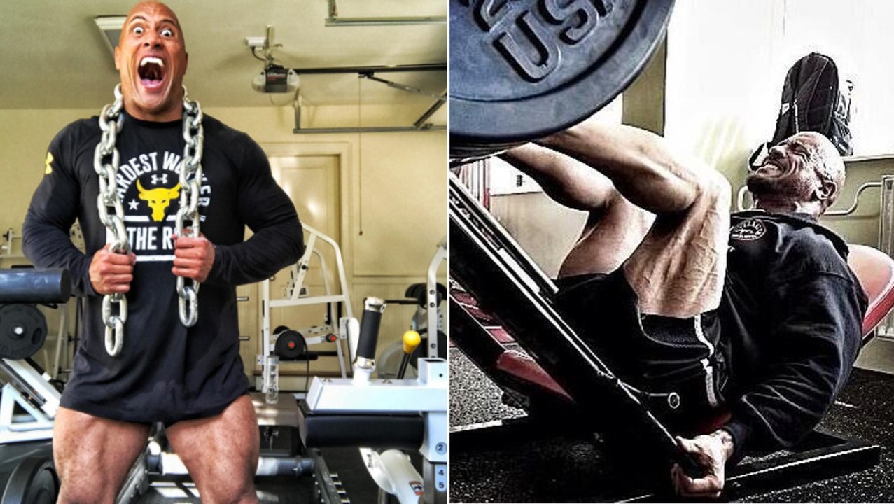 Nein, The Rock trainiert an seinem Legs Day nicht nackt! Aber er hat einen Tipp für's passende Outfit!