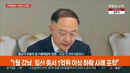 [현장연결] 홍남기 "집값 과도한 상승분 조정 필요…하향안정세 가속 전망"