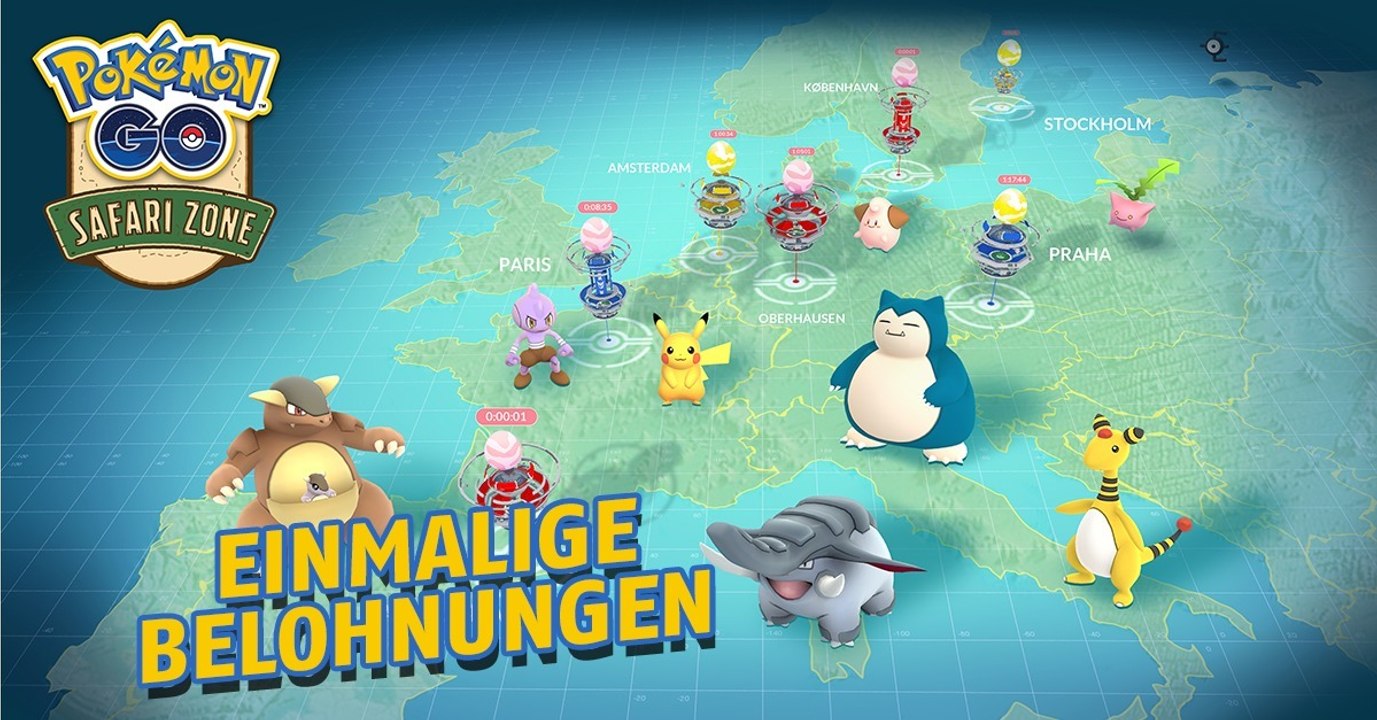 Pokémon GO: Einmalige Belohnungen für Safaris!
