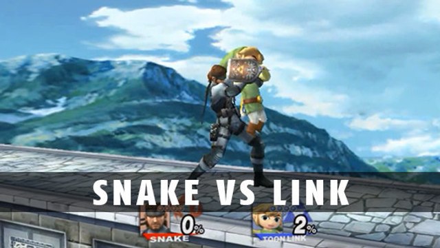 Super Smash Bros : Snake ne laisse aucun répit à Link enfant