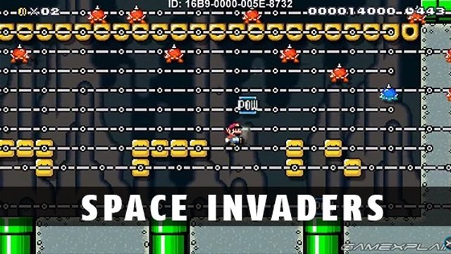 Super Mario Maker : il recrée le cultissime Space Invaders dans le jeu !