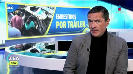 Tráiler embiste a vehículos en la carretera Apizaco-Tlaxco; hay 10 heridos