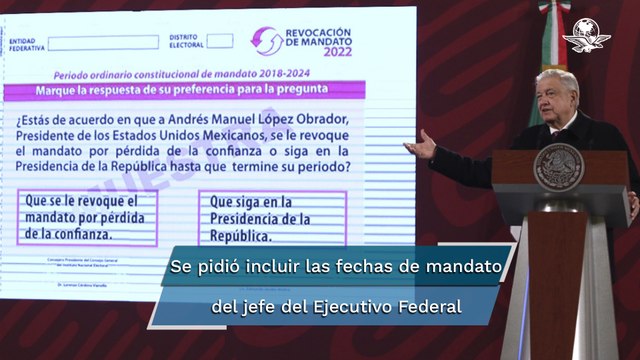 TEPJF rechaza modificar la boleta para la consulta de revocación de mandato de AMLO