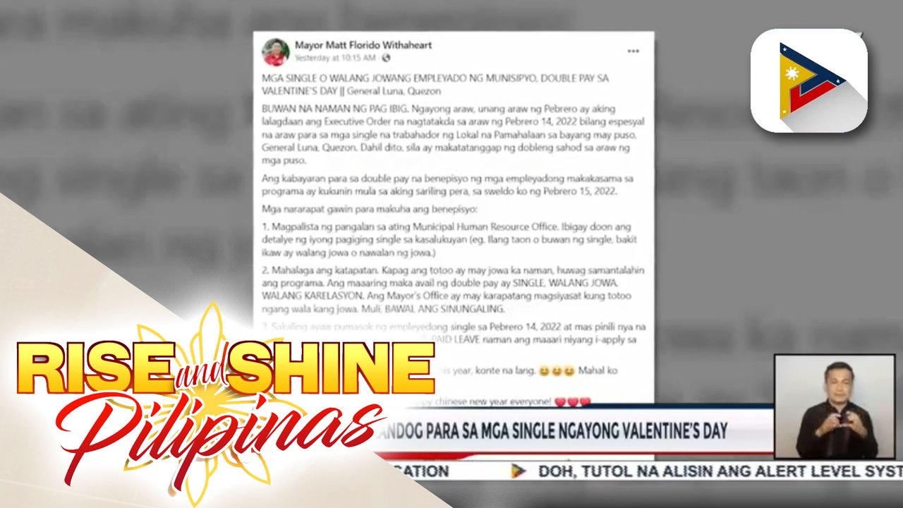 Isang LGU sa Quezon, may handog para sa mga single ngayong Valentine's day