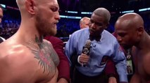 Conor McGregor attackiert den Kampfrichter, der seinen Kampf gegen Floyd Mayweather abgebrochen hat