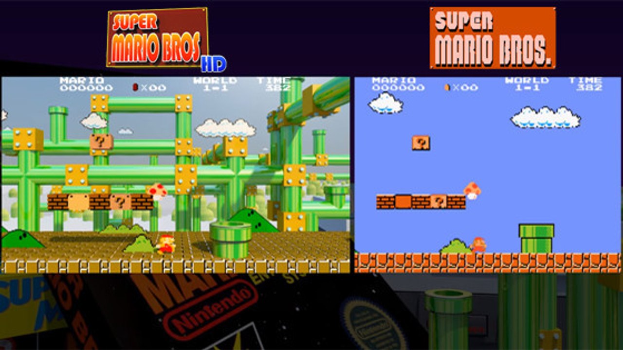Super Mario Bros : la vidéo comparative entre la version HD et la version NES