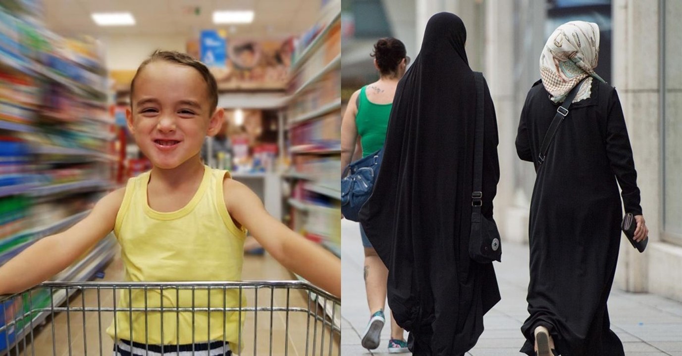 Vorurteile: So reagiert ein 4-Jähriger auf eine vollverschleierte Frau im Supermarkt