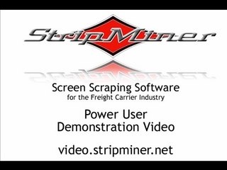 Screen Scraper for Freight Carriers: StripMiner PowerUser
