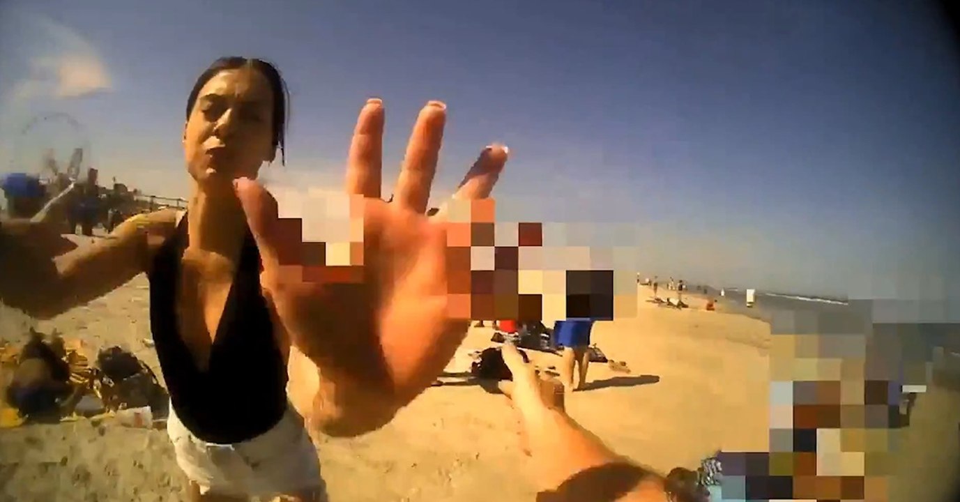 Junge Mutter am Strand brutal festgenommen: Polizei veröffentlicht eigenes Video