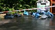Blut strömt aus Altkleider-Container: 10 Minuten später rücken Polizei und Feuerwehr an