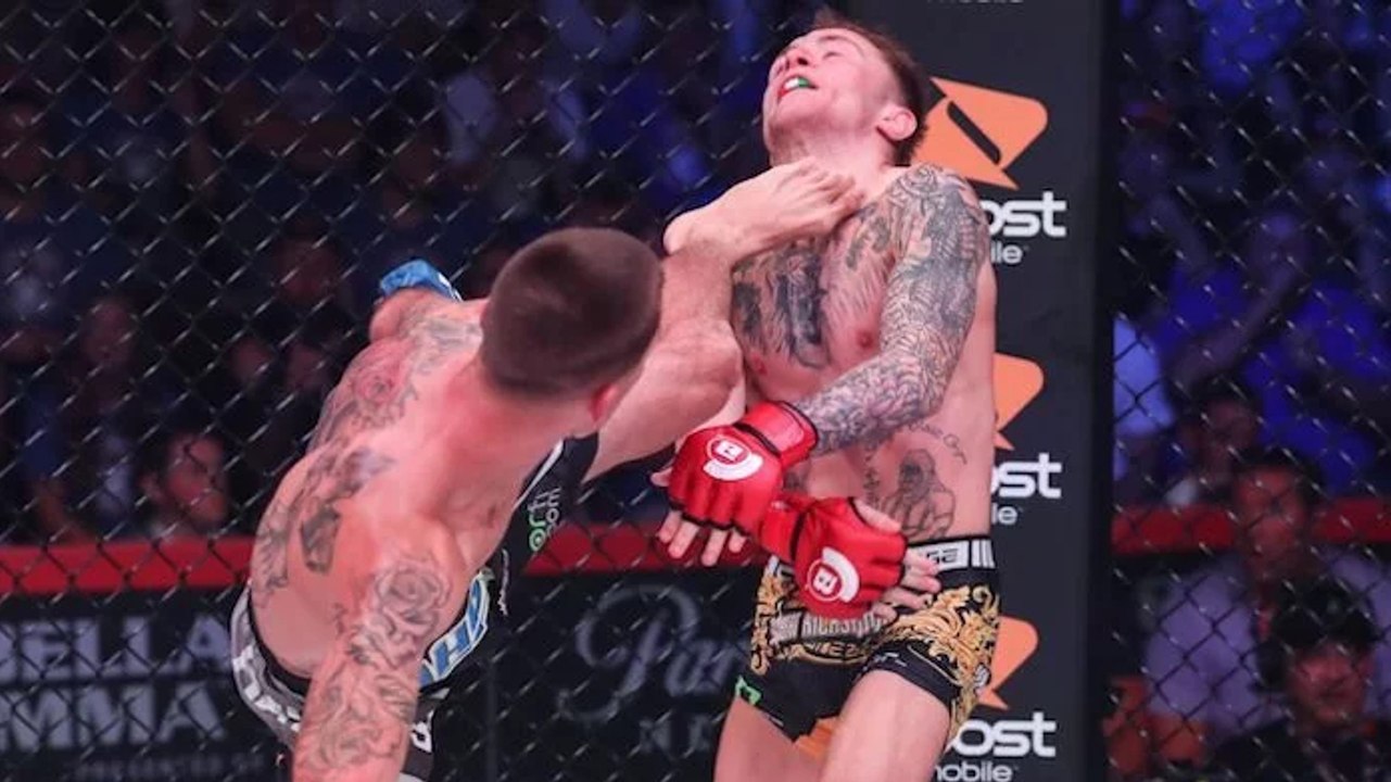 Unglaublicher headkick-ko: ricky bandejas besiegt „mini-mcgregor“ james gallagher