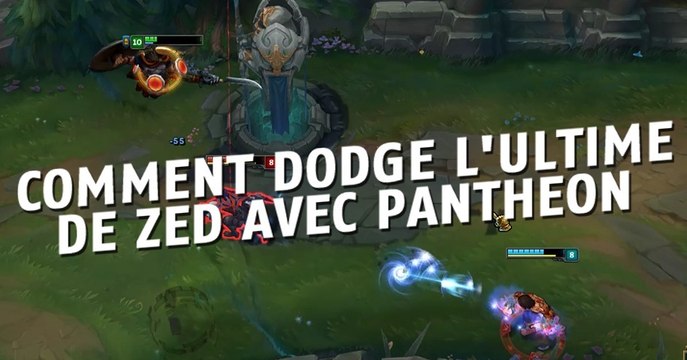 League of Legends : comment dodge l'ultime de Zed avec Pantheon sans aucun objet