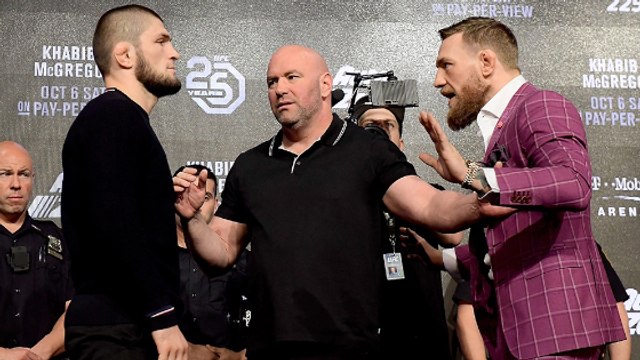 Bereit für den Kampf: Conor McGregor und Khabib Nurmagomedov lassen Punchline-Gewitter los!