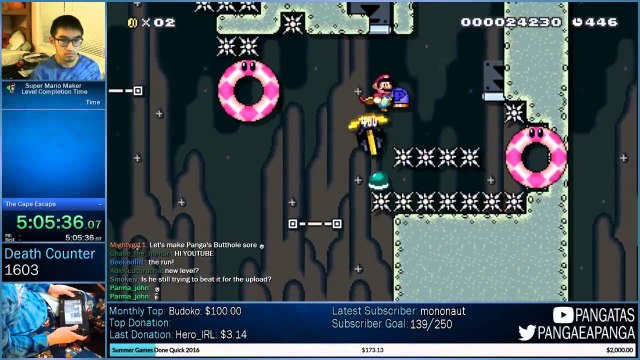 Super Mario Maker : le nouveau challenge complètement fou du joueur Panga