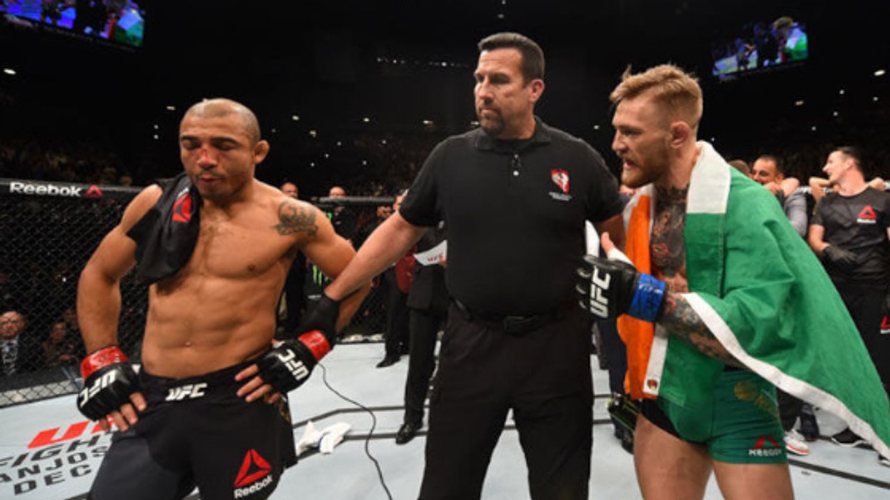 Conor McGregor freut sich für José Aldo über dessen Sieg gegen Jeremy Stephens