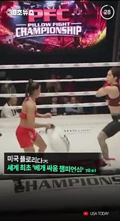 [30초뉴스] "우승상금 600만원"…세계 최초 '베개 싸움 대회'