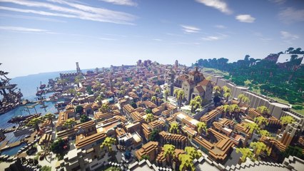 Minecraft : une équipe recréée entièrement la ville d'Assassin's Creed IV