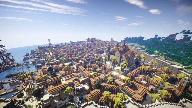 Minecraft : une équipe recréée entièrement la ville d'Assassin's Creed IV