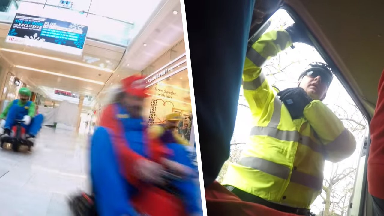 Arrêtés par la police après une course Mario Ka...