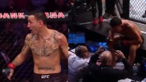 UFC: Zwischen zwei Runden flüstert Max Holloway plötzlich dem Kommentator etwas zu